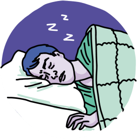 Person sleeps